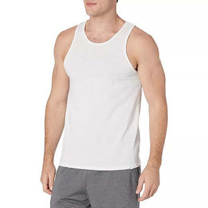 Débardeurs Blancs Sans Manches pour Hommes – Vente en Gros, Vêtements de Sport et Fitness, Tenues de Gym, Grande Vente, 220g Polyester, Décoration Imprimée - Product Image 1