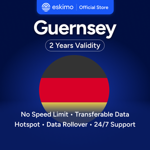 Tarjeta SIM electrónica Eskimo Guernsey de 3 GB, datos de alta velocidad 4G/5G, no requiere SIM física, válida por 2 años, transferencia de datos ilimitada. - Product Image 1