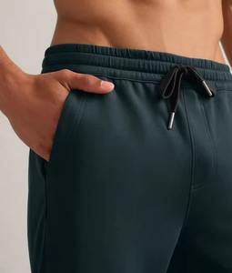 Pantalon de jogging formel pour homme en toile avec poches, taille élastique, taille mi-haute, en polyester et coton, coupe large - Product Image 6