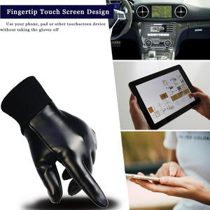 Guantes de Cuero de Invierno SAFETY para Hombre, Cálidos, para Usar con Pantallas Táctiles, Antiestáticos, Sin Látex, 11 oz de Grosor, con Puño de Seguridad - Product Image 4