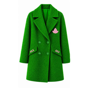 Alfa Griega Personalizada |   Ropa de la Hermandad AKA, Chaqueta de Plumón Plegable Bordada para Mujer, Blazer, Abrigo Largo de Punto - Product Image 5