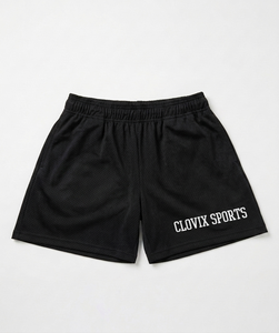 Shorts de sport Clovix personnalisables en maille respirante pour hommes, séchage rapide, taille élastique, style sportif, longueur courte, vêtements de gym en gros - Product Image 1