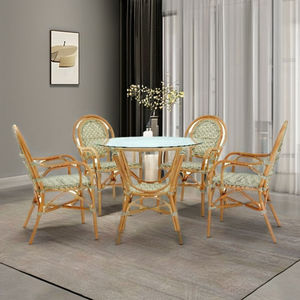 Ensemble de salle à manger Malaca Bistro ensemble de salle à manger en rotin chaises et table de salle à manger confortables et élégantes pour la maison meubles d'intérieur fabriqués à la main - Product Image 3