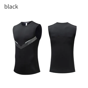 Camiseta sin mangas de poliéster personalizada para hombre, transpirable, de punto, para entrenamiento en el gimnasio y actividades al aire libre. - Product Image 5
