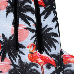 Guante de Golf para Hombre con Estampado de Flamencos, Palma de Cuero Negro, Transpirable, Antideslizante, Cierre de Velcro, Elegante, para Verano - Product Image 3