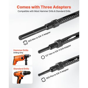 Punta diamantata per carotaggio a secco da 1 pollice di diametro, profondità di foratura 9 1/2 pollici, punte interne da 5/8-11 per muratura e cemento - Product Image 3