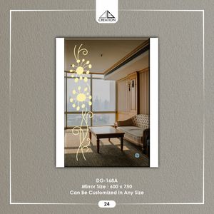 Exclusive Designer Wall-Mounted Frameless LED Bathroom Vanity <b>Mirror</b> Touch Switch Anti-Fog Clear Reflection for Modern Wedding - Product Image 3