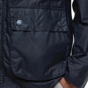 Men's <b>Black</b> Waterproof Canvas Shirt Jacket Turn-down Collar Casual Autumn Wear Polyester Outerwear Regular Fit - Product Image 5