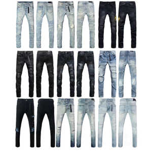 Nouveau style de jeans en denim pour hommes, tendance de marque, coupe slim vintage, pantalon en denim RII, vente en gros - Product Image 3