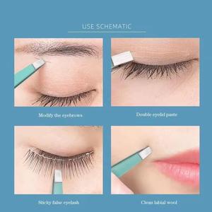 Ensemble de pinces à cils en acier inoxydable, pointes lisses, outil de beauté de précision pour l'application des cils - Product Image 6