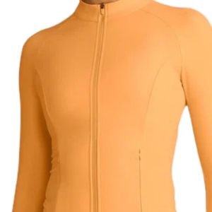 Womens Lightweight <b>Running</b> <b>Jacket</b> with <b>Reflective</b> Logo Full Zip Athletic Windbreaker for Fitness Training Outdoor Sports - Product Image 5