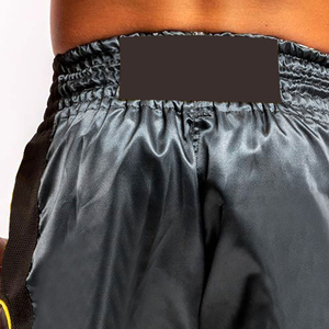 Shorts de bain extensibles unis de haute qualité pour la lutte, le MMA, le kick-boxing, le Muay Thai, en tissu toile, pour l'entraînement en arts martiaux, vente en gros usine - Product Image 3