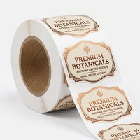 Etiquetas Adhesivas en Rollo para Productos, Papel Sintético, Logotipo Personalizado, Etiquetas para Maquillaje y Perfumes, para Empaquetado, Gran Venta