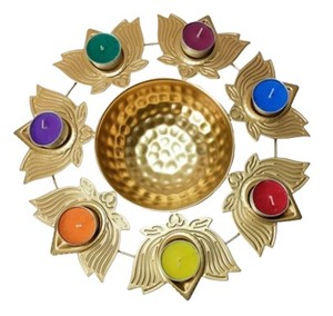 Nuevo Estilo de Cuenco Deepak Urli, Artículo Decorativo para Puja, Cuenco de Metal de Latón Duradero para el Hogar, Cuenco para Flores Flotantes en Agua para Uso en Interiores en Diwali - Product Image 2
