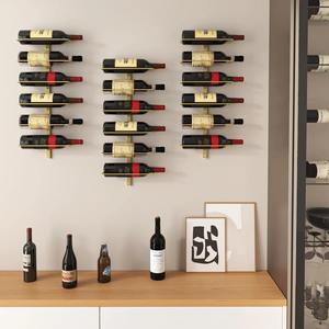 Porte-vin à roulettes en fer galvanisé de style rustique industriel, 4 bouteilles, compartiments carrés, style moderne, écologique, résistant à la rouille - Product Image 6