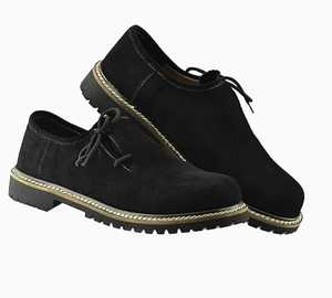 รองเท้าหนังแท้คุณภาพสูงสำหรับผู้ชาย ดีไซน์หรูหรา ปิดนิ้วเท้า แบบผูกเชือก ใส่สบายสำหรับกิจกรรมกลางแจ้ง คอลเลคชั่นฤดูใบไม้ร่วง คุณภาพเยี่ยม - Product Image 1