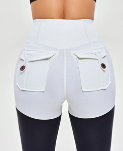 Womens Lightweight High Waist Contrast Stitch Yoga <b>Leggings</b> Full Length Solid Color Four-Way Stretch Seamless Elastic Waist Pant - Product Image 5