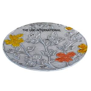 Paires de 2 plateaux en marbre avec poignées latérales en métal noir, différentes tailles, créatifs, pour la maison, l'hôtel, les plats et les assiettes, accessoires décoratifs - Product Image 2