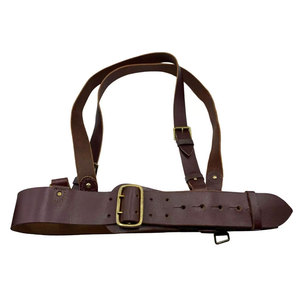 Cinturón Clásico Casual de Cuero Vacuno Estilo Sam Browne con Hebilla de Acero Resistente, Ecológico y Personalizable para Ropa Tradicional - Product Image 1