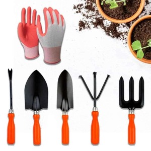 Ensemble d'outils de jardinage contemporains en métal : truelle et cultivateur - Product Image 4