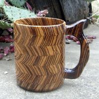 Mug à manche en bois, mug à bière en bois, mug traditionnel en bois, mug de bar en bois, vaisselle en bois