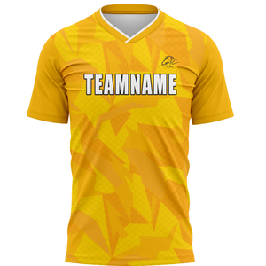 ชุดยูนิฟอร์มฟุตบอลแบบกำหนดเองสำหรับผู้ชาย เสื้อและกางเกงขาสั้น ระบายอากาศ แห้งเร็ว เหมาะสำหรับการฝึกซ้อมและการแข่งขัน ชุดกีฬาสำหรับทีม - Product Image 3