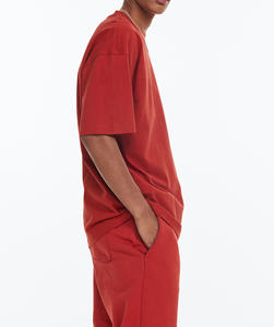 Camiseta Oversize de Algodón 100% de Alta Calidad, 350 Gramos, Cuello Redondo, Antiarrugas, Estampada, Estilo Hip Hop, Hombros Caídos, Venta al por Mayor - Product Image 3