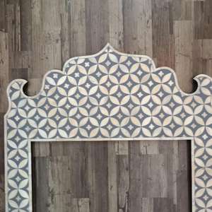 Handmade Bone Inlay <b>Arch</b> Wall Mirror MDF Decorative <b>Frame</b> with Geometric Pattern for Home Interior Design Home Interior Decor - Product Image 6