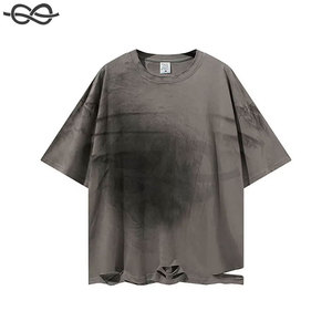 Custom Heavyweight <b>Silk</b> Screen Printed <b>Black</b> Regular Fit Men's 100% Cotton O-Neck T-<b>Shirt</b> Breathable Quick Dry Streetwear Casual - Product Image 6