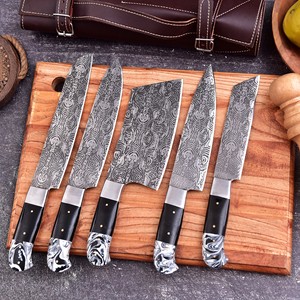 Juego de Cuchillos de Cocina Profesionales de Acero de Damasco, Hechos a Mano, con Hoja de Acero y Mango de Madera, Producto en Oferta a Bajo Precio - Product Image 5