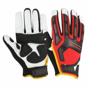 Guantes de Algodón Resistentes, Reforzados con Cuero Vacuno, para Uso Diario, Mecánica, Seguridad Laboral, Resistentes al Calor - Product Image 1