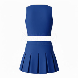 Ensemble de vêtements de cheerleading imprimés modernes fabriqués en usine, avec options de manches, coupe confortable, tissu flexible personnalisé pour mouvements actifs - Product Image 3