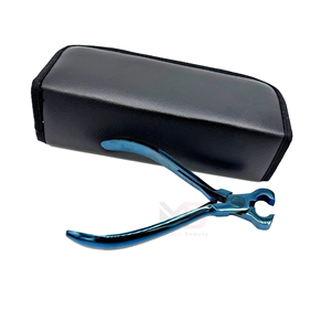 Pinzas MAGMA BEAUTY MB-ZS-622 Ultra Afiladas para Aplicación de Queratina, Mango Largo Azul para Uso Comercial, Extensiones de Cabello con Queratina - Product Image 1