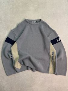 Suéter de punto tie-dye vintage de calidad premium con gráfico abstracto humano, jersey holgado cálido para invierno, estilo streetwear, venta al por mayor - Product Image 3