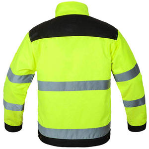 Safety <b>Jacket</b> with Reflector Strips Lightweight and High Visibility Design for Outdoor Security Use - Product Image 2