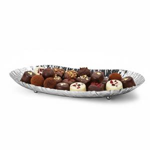 Bandeja de chocolate decorativa y elegante, suministro directo de fábrica, bandeja de metal plateada de calidad creativa para servir chocolate, para uso en hoteles. - Product Image 1