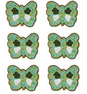 Sous-verre perlé brodé, tapis de table décoratif, nouveaux designs, sous-verre perlé fait main indien, vente chaude - Product Image 6