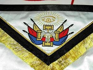 Regalia Masónica del Rito Escocés, Grado 32, Maestro del Secreto Real, delantal + banda, color púrpura, talla única - Product Image 3