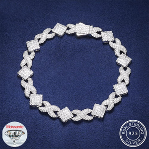 High Quality Iced Out Link <b>Bracelet</b> Cubic Zirconia Gold Color Men Hip Hop Chain Fashion Rock Jewelry Everyday Luxury Accessory - Product Image 4