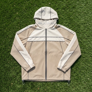 <b>Men</b> Color Block Hooded Windbreaker <b>Jacket</b> Full Zip Lightweight Outdoor Sports <b>Running</b> Shell <b>Jacket</b> - Product Image 5