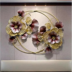 Décoration murale en métal unique, art floral, cadeaux de luxe pour le salon, art mural en fer, autre art mural en provenance d'Inde - Product Image 3