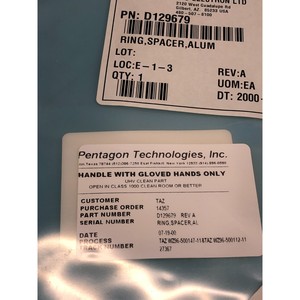 TOKYO ELECTRON TEL D129679 RING, <b>SPACER</b> - Trusted Global Legacy Semiconductor Equipment and Parts at - Product Image 3