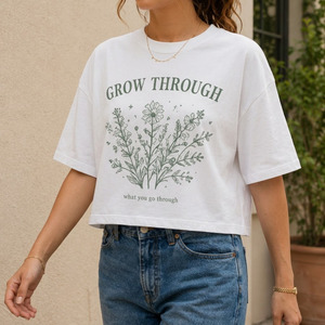 Camiseta Personalizada para Mujer, Corte Cuadrado, Algodón Supima, Suave y Transpirable, Manga Corta - Product Image 3