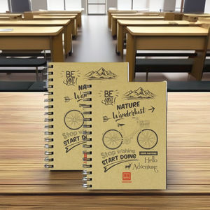 Carnet à spirale Hong Ha Green Plant, couverture rigide, papier d'impression numérique de haute qualité du Vietnam, 200 pages, 05 livres par paquet - Product Image 1