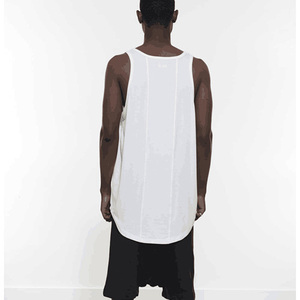 Débardeur noir pour homme grande taille, col rond, en coton tricoté uni, vêtement décontracté - Product Image 3