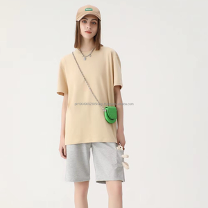 เสื้อยืดผ้าฝ้ายโอเวอร์ไซส์สำหรับผู้ชายเสื้อโอเวอร์ไซส์ผ้า100% โลโก้สีขาวล้วนเปิดไหล่ปล่อย250g 3D ถักแบบหลวม - Product Image 1