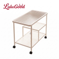 Table basse nordique en verre, chariot mobile, cadre en métal multifonctionnel, minimaliste, moderne, petite table carrée, mobilier de maison de luxe léger