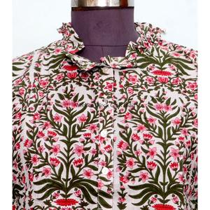 Hauts à col roulé imprimés floraux style coréen vintage - Confortables et chics pour le quotidien, 100 % coton, écologiques, vente en gros pour femmes - Product Image 3