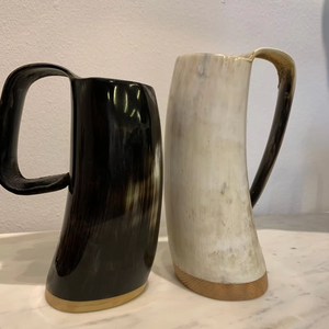 Natural Material Buffalo Horn <b>Mugs</b> Drinking Horns India Viking Horn <b>Mug</b> Tankard With Customize Engraving Logo - Product Image 1