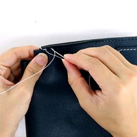 Kit Tas Tote Kulit Imitasi DIY Modern dengan Potongan Die Cut dan Set Perlengkapan Tahan Lama Bentuk Persegi Panjang